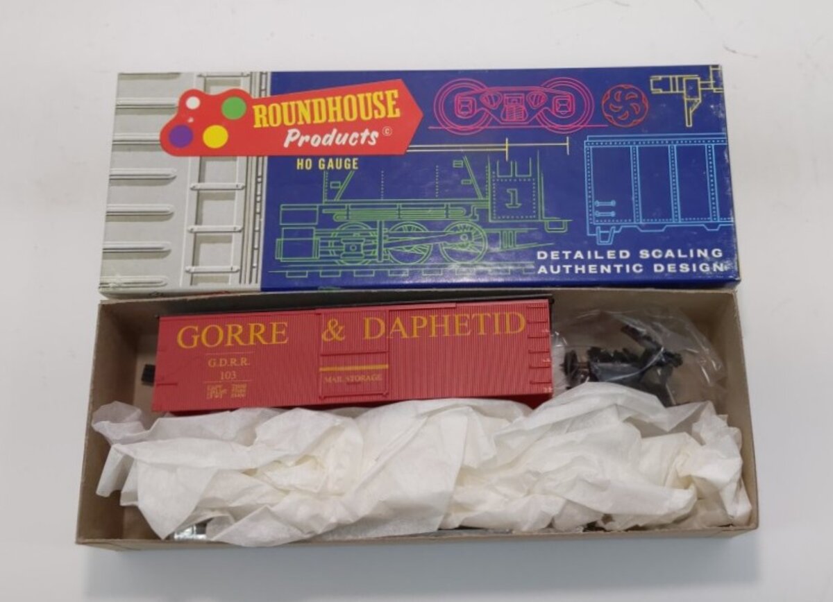 Roundhouse 7759 HO Scale Gorre & Daphetid 36' Old Timer Box Car # 103 Kit