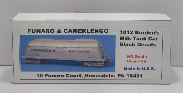 Funaro & Camerlengo 1012 HO Borden Milk Tank Car