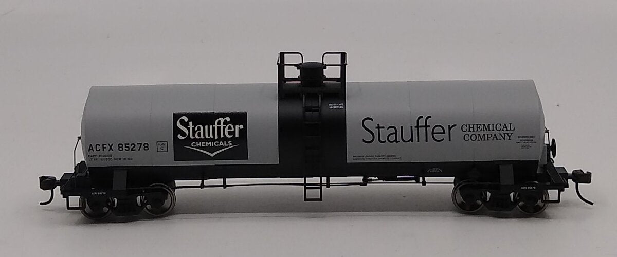 Atlas 1558-3 HO Scale Stauffer Chemical 17,360 Gallon Tank Car #85278 LN/Box
