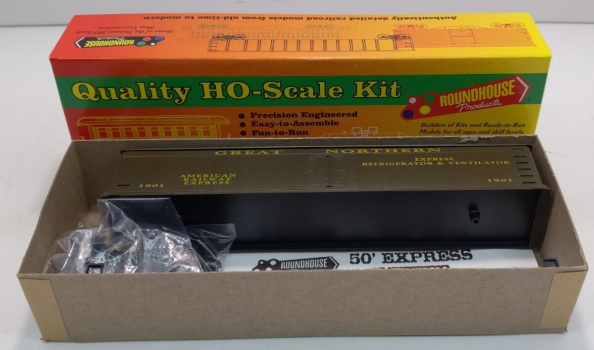 Roundhouse 07903 HO ARE Great Northern 50' Express Reefer #1901 Kit