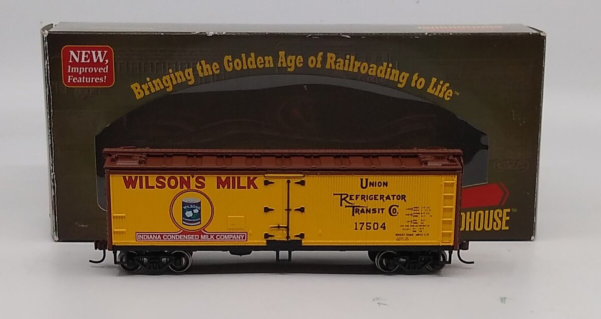 Roundhouse 85457 HO Wilson's Milk 40' Wood Reefer #17504