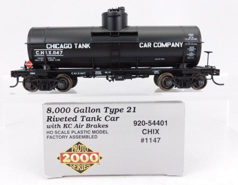 Proto 2000 920-54401 HO Chicago 8000 Gal Type 21Tank Car #1147 LN/Box