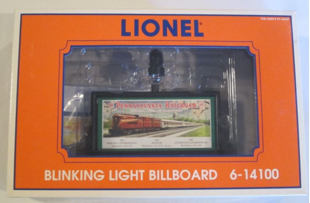 Lionel 6-14100 O Gauge Blinking Light Billboard LN/Box