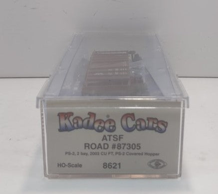 Kadee 8621 HO Scale ATSF 2-Bay Covered Hopper #87305 LN/Box