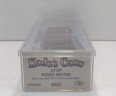 Kadee 8622 HO ATSF 2-Bay Covered Hopper #87706 LN/Box