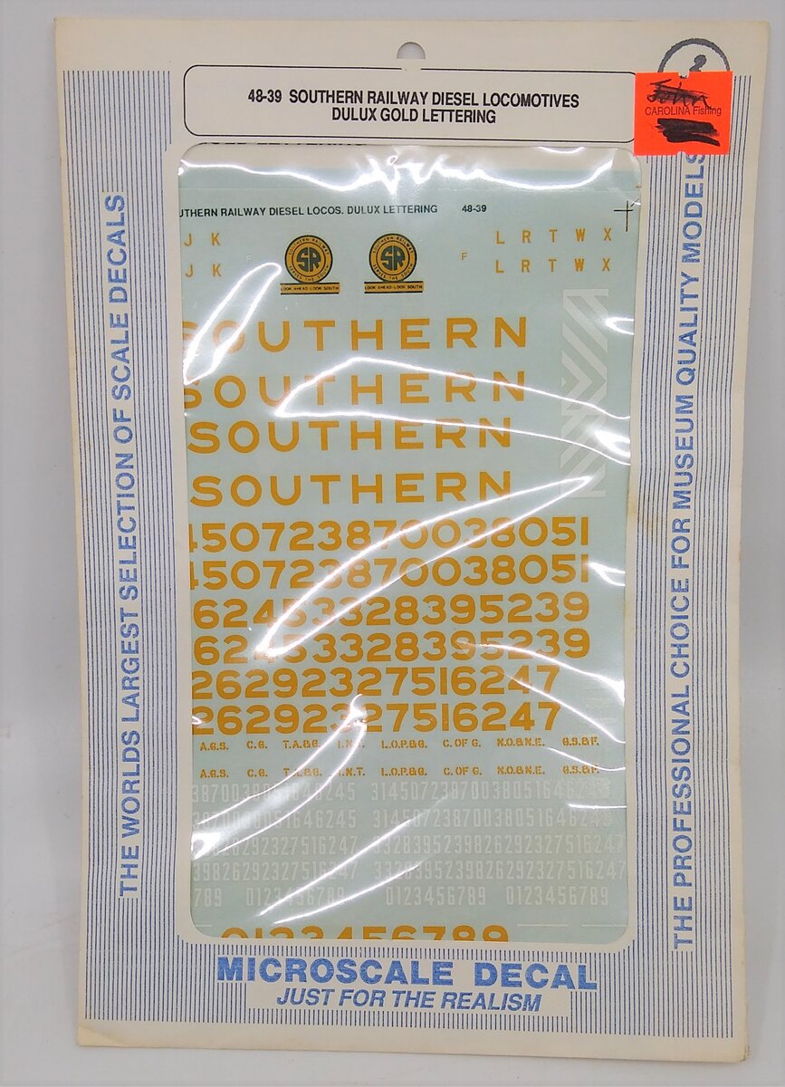 Microscale 48-39 1971-82 Southern Dulux Gold Lettering Scheme Decal Sheets