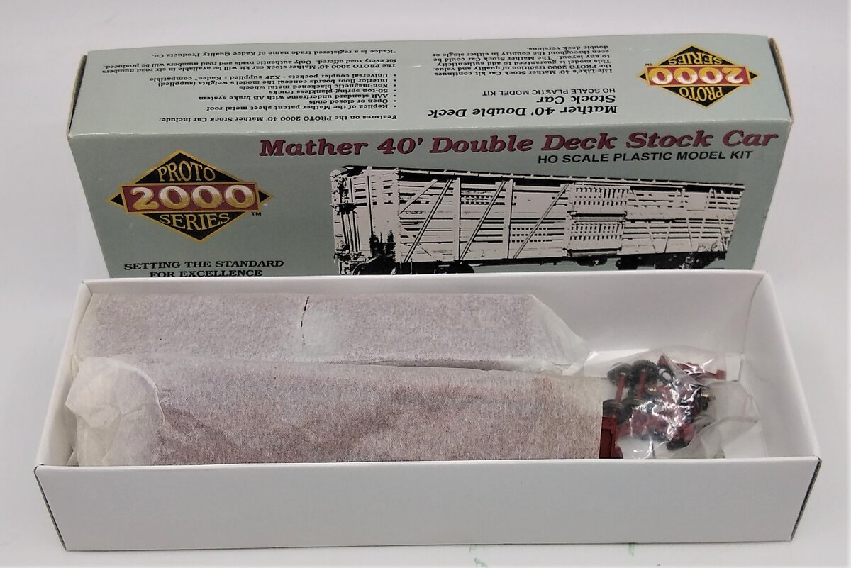 Proto 2000 21388 HO Scale GSX Mather 40' Double Deck Stock Car Kit