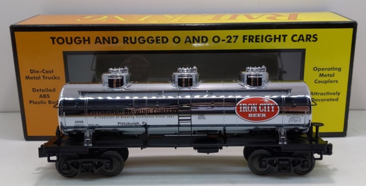 MTH 30-73290 O Gauge Iron City 3-Dome Tank Car #2009 EX/Box
