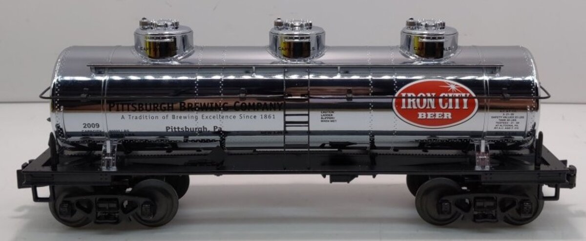 MTH 30-73290 O Gauge Iron City 3-Dome Tank Car #2009 EX/Box