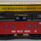 MTH 30-4159C O Gauge Mon Valley Works Steel Caboose #42 EX/Box