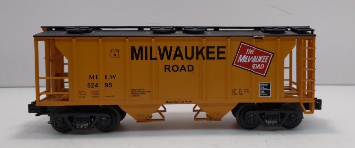 MTH 20-97109 O Gauge Milwaukee Road PS-2 Hopper Car #52495 EX/Box