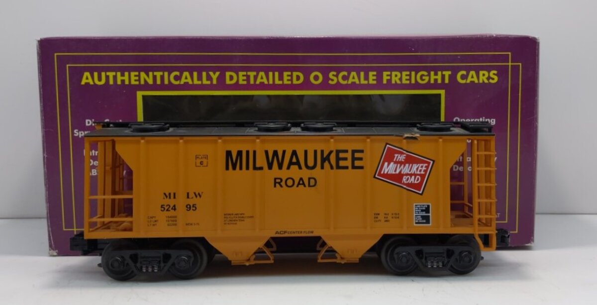 MTH 20-97109 O Gauge Milwaukee Road PS-2 Hopper Car #52495 EX/Box