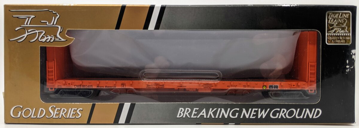 True Line Trains 302008 HO Scale Canadian National Flatcar w/ Bulkheads #603405 LN/Box