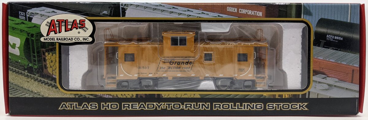 Atlas 6204-2 HO Scale Rio Grande Extended Vision Caboose #01507 NIB