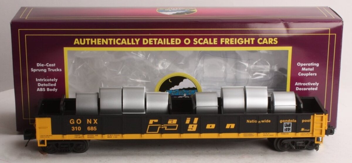 MTH 20-98874 O Railgon MTHRRC 2012 Gondola Car w/Coil Steel Load #310685 NIB