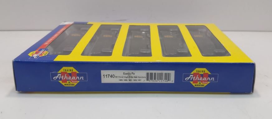Athearn 11740 N Scale ATSF 50' Thrall High-Side Coal Gondola Set (Pack of 5) NIB
