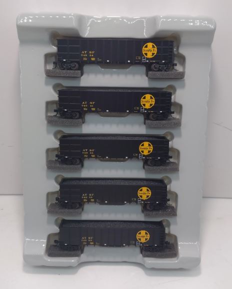 Athearn 11741 N Scale ATSF 50' Thrall High-Side Coal Gondola Set (Pack of 5) LN/Box