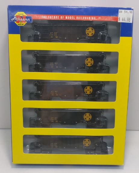 Athearn 11741 N Scale ATSF 50' Thrall High-Side Coal Gondola Set (Pack of 5) LN/Box