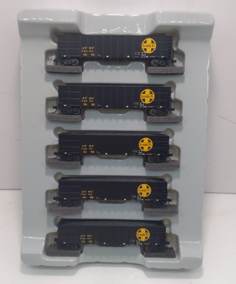 Athearn 11742 N Scale ATSF 50' Thrall High-Side Coal Gondola Set (Pack of 5) LN/Box