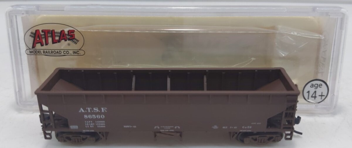 Atlas 34774-11 N Scale ATSF 70 Ton Hart Ballast Car #86560 LN/Box