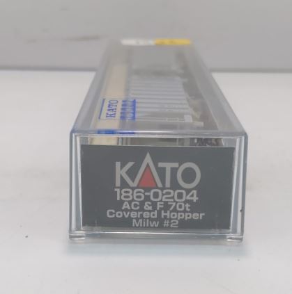 Kato 186-0204 N Scale Milwaukee Road 70' Covered Hopper Set (Set of 2) LN/Box
