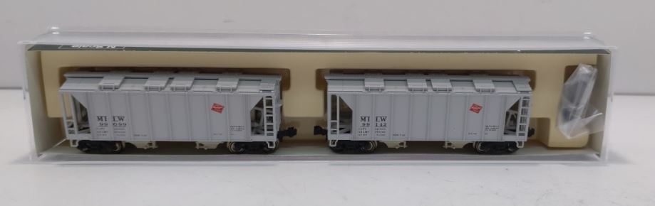 Kato 186-0204 N Scale Milwaukee Road 70' Covered Hopper Set (Set of 2) LN/Box