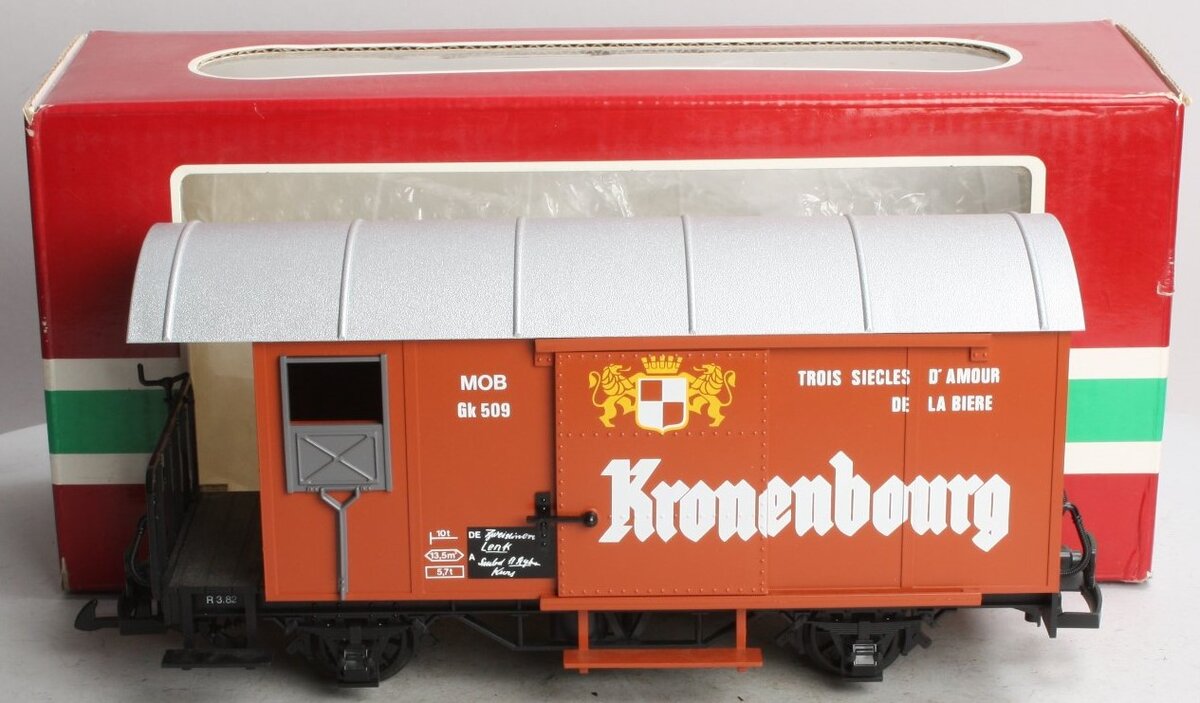 LGB 4028 G Scale Kronenbourg Boxcar EX/Box