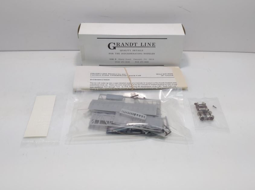 Grandt Line 5253 HOn3 C&S/RGS Steel Underframe Stock Car Kit