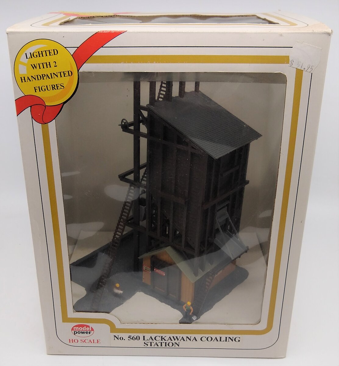 Model Power 560 HO Lackawana Coal Station Building Assembled W/2 Figures