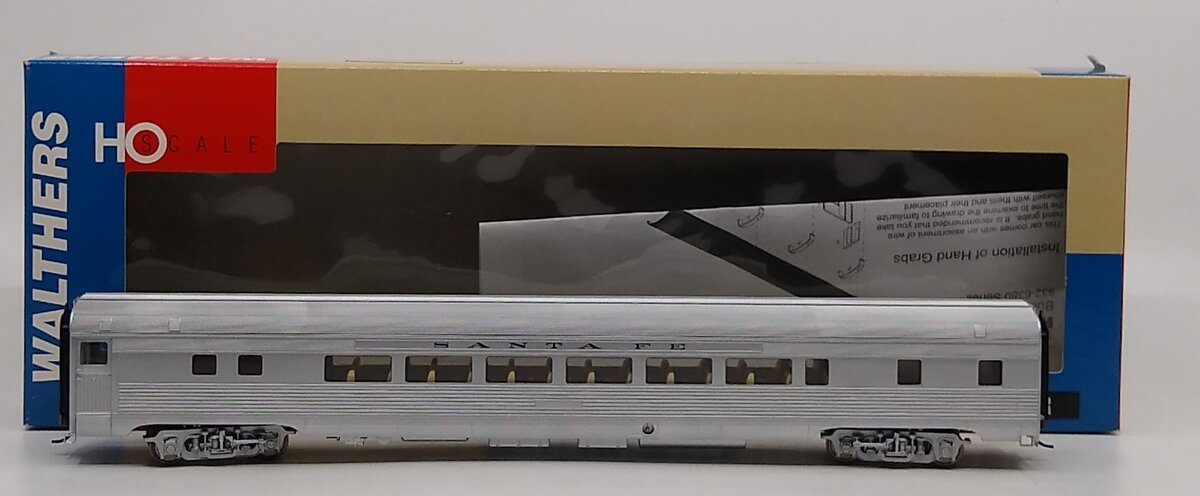 Walthers 932-6385 HO Scale Santa Fe 85` Budd 52-Seat Coach Passenger Car LN/Box