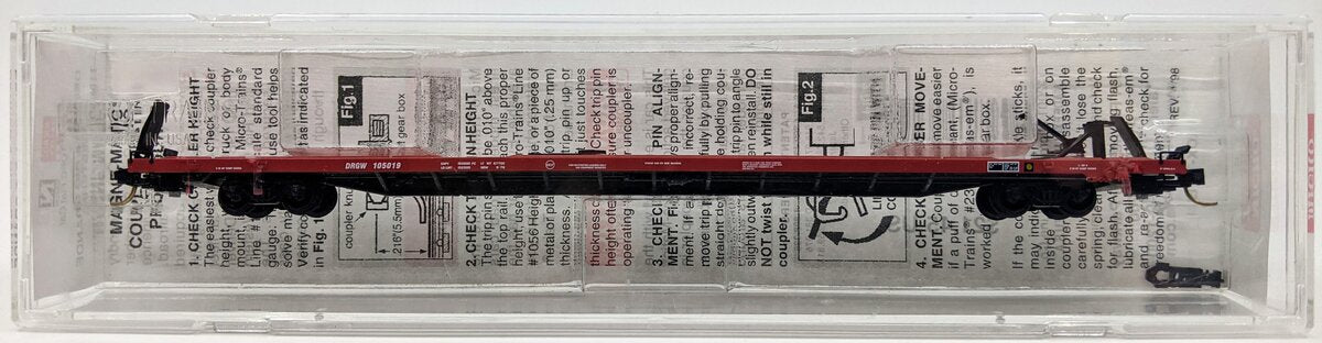 Micro-Trains 07100530 N D&RGW 89' TOFC Flatcar #105019 LN/Box