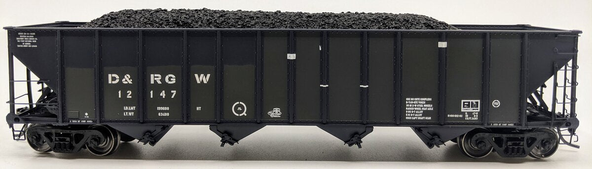 ExactRail EP-81452-15 HO Scale Denver & Rio Grande Western 4-Bay Hopper #12147 LN/Box