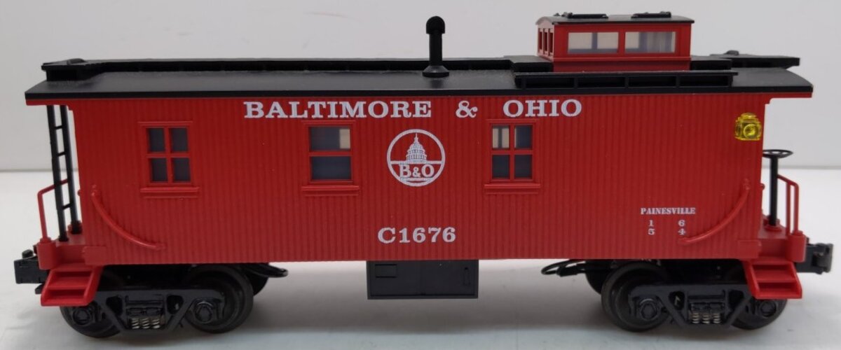 MTH 30-7723 O Gauge Baltimore & Ohio Woodsided Caboose #C1676 LN/Box