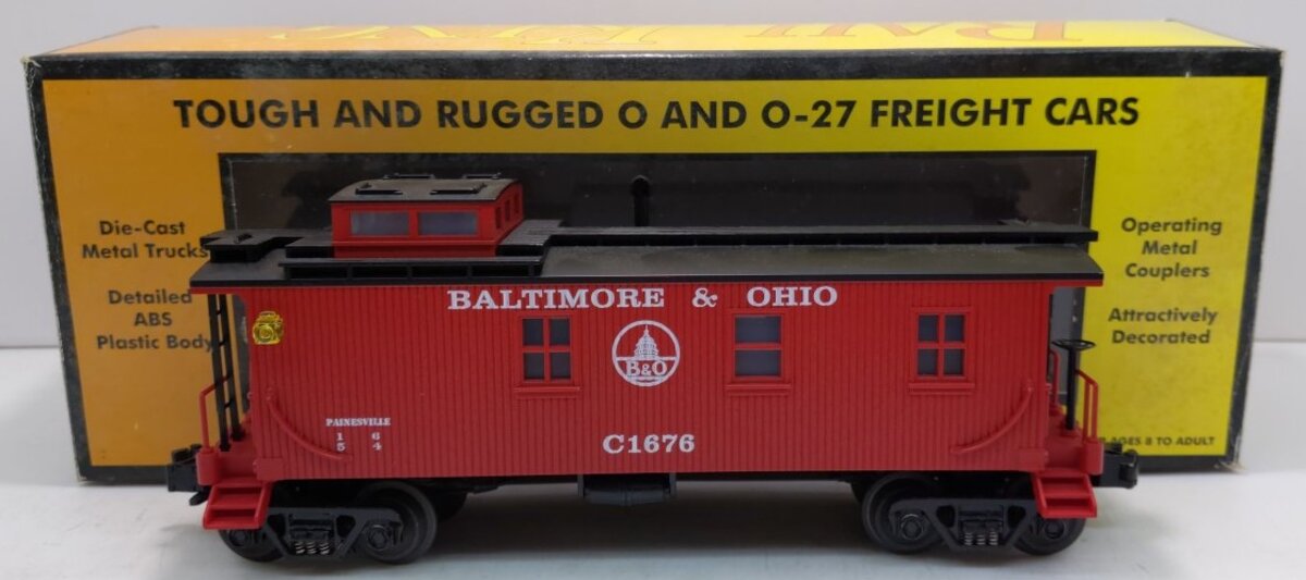 MTH 30-7723 O Gauge Baltimore & Ohio Woodsided Caboose #C1676 LN/Box