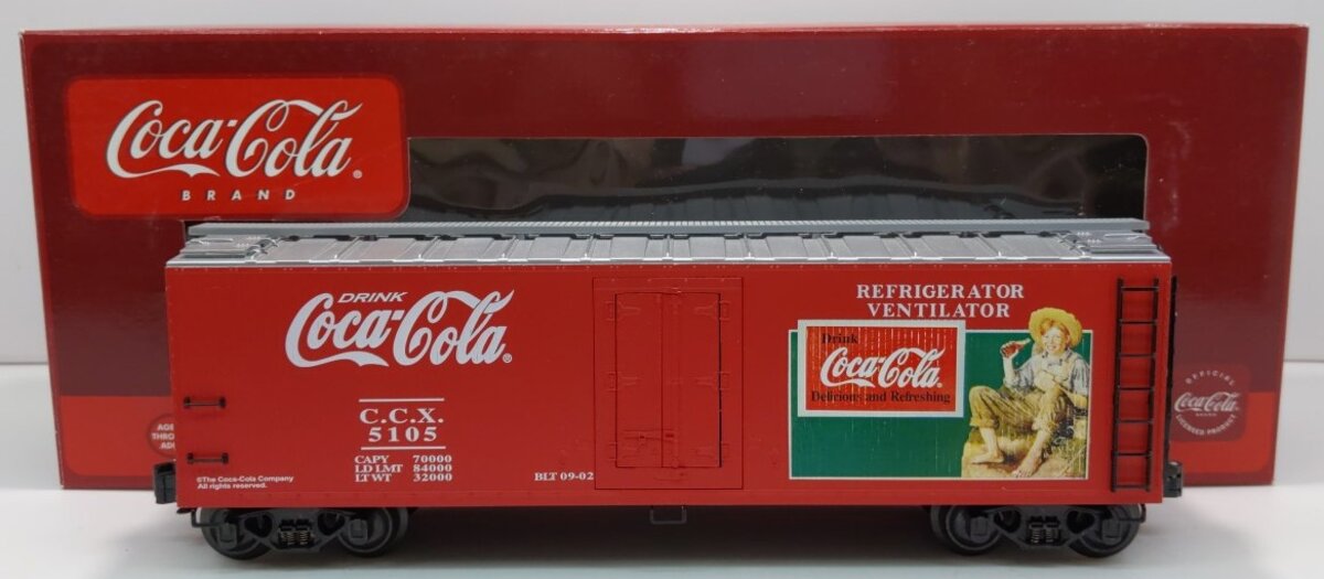K-Line K762-5105 O Coca Cola Woodsided Reefer #5105 LN/Box