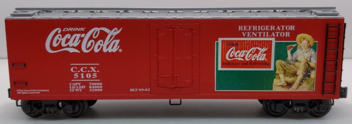 K-Line K762-5105 O Coca Cola Woodsided Reefer #5105 LN/Box