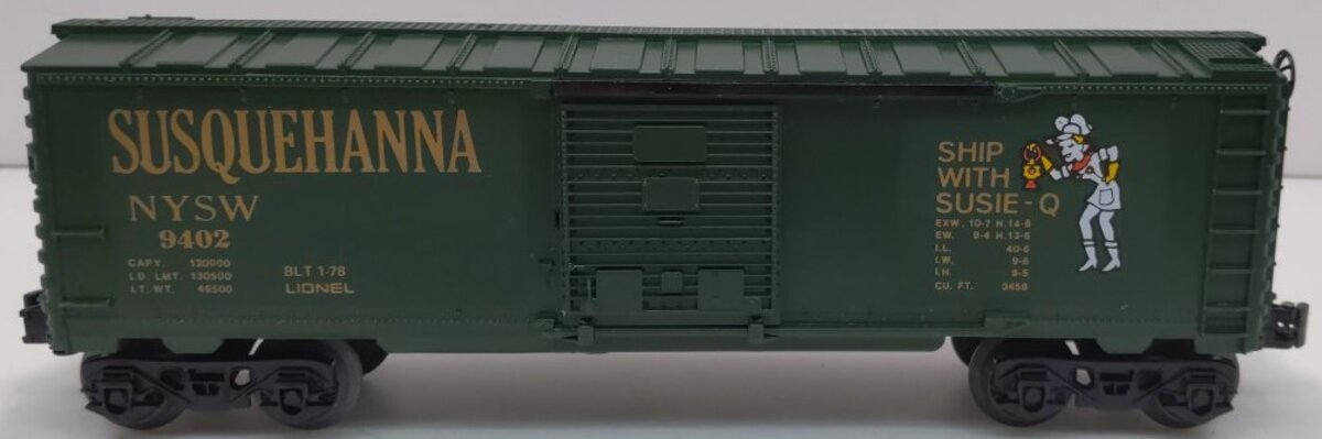Lionel 6-9402 O Gauge Susquehanna Boxcar #9402 NIB