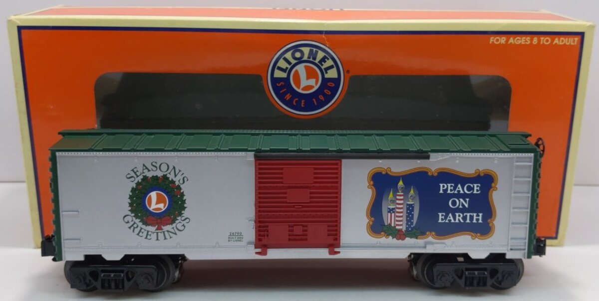 Lionel 6-26790 O Gauge Lighted Christmas Boxcar LN/Box