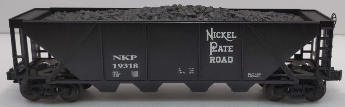Lionel 6-19318 O Gauge Nickel Plate Road Quad Hopper w/ Coal Load LN/Box