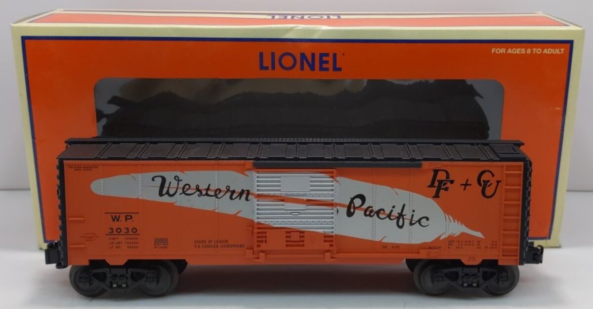 Lionel 6-25003 O Gauge Western Pacific Boxcar #3030 LN/Box