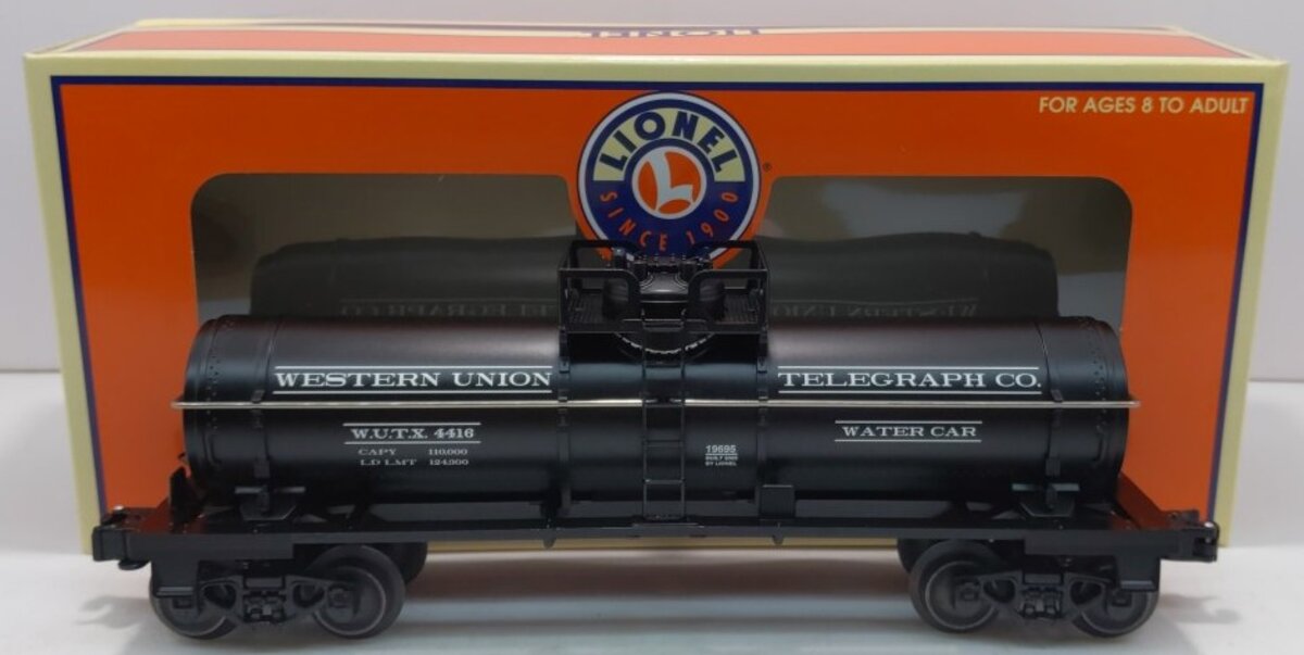 Lionel 6-19695 O Gauge LRRC Western Union Water Tank Car LN/Box