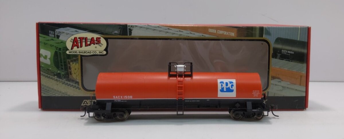 Atlas 1557-1 HO Scale PPG 17,360 Gallon Tank Car #1508 MT/Box