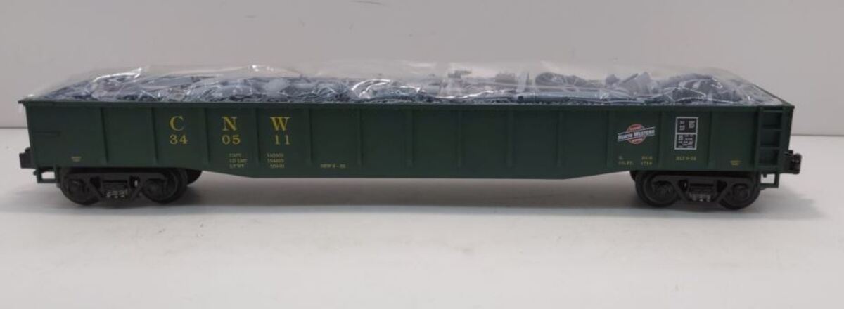MTH 20-98005 O Gauge Chicago Northwestern Gondola #340511 with Junk Load LN/Box