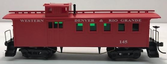 Mantua 725-008 HO Scale Western Denver & Rio Grande Long Wood Freight Caboose NIB