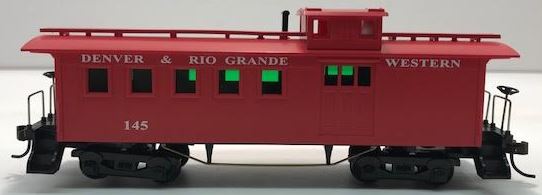 Mantua 725-008 HO Scale Western Denver & Rio Grande Long Wood Freight Caboose NIB