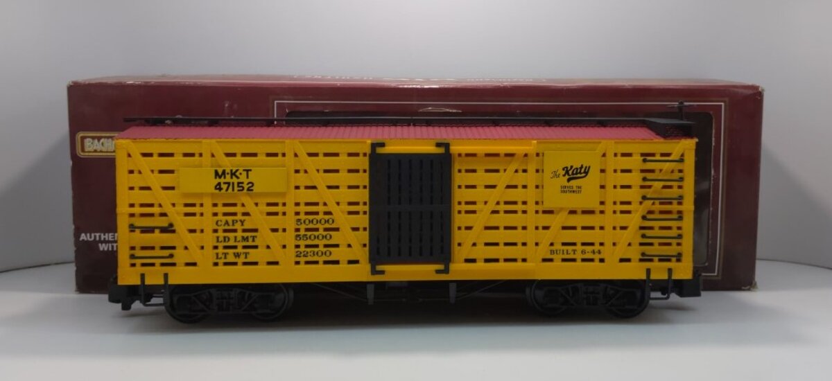 Bachmann 98117 G Scale Missouri, Kansas, & Texas Stock Car #47152 LN/Box