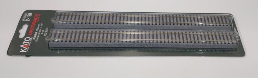 Kato 2-180 HO Gauge Code 83 14-1/2" Straight UniTrack (Pack of 4) LN/Box
