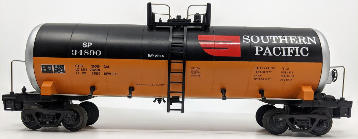 MTH 20-92006 O Gauge Southern Pacific Orange & Black Tank Car #34890 LN/Box