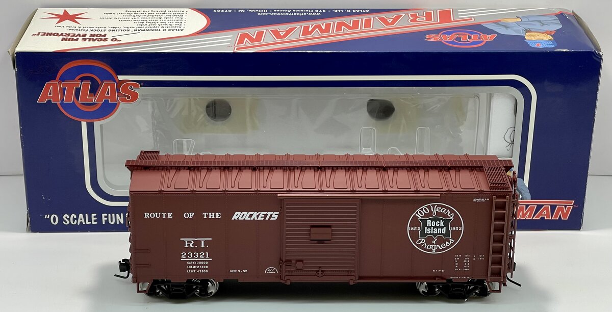Atlas 0558-2 O Scale Rock Island Sliding Door Box Car #23321 (2-Rail) NIB