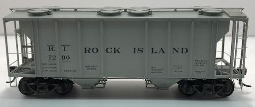 Kadee 8612 HO Scale Rock Island PS-2 2 Bay Covered Hopper Car #7200 LN/Box